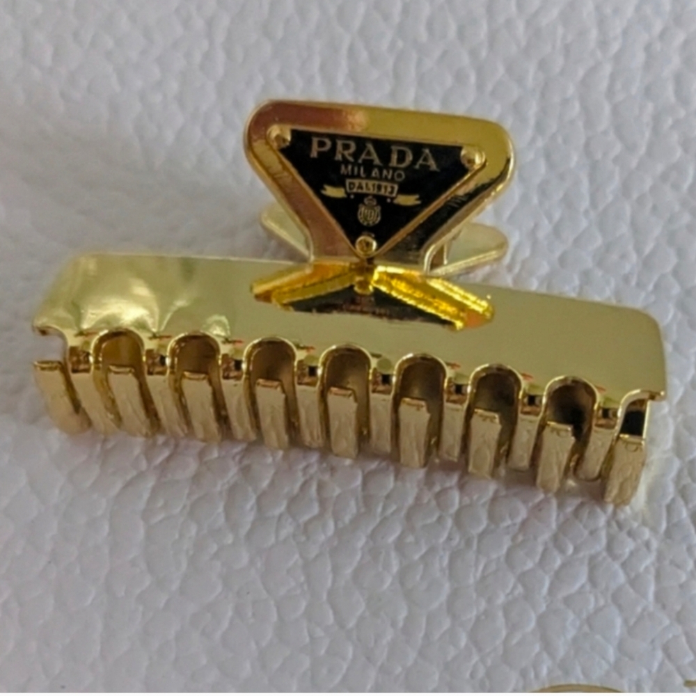Prada Gold Hair Clip